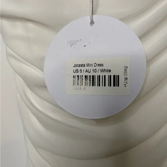 Princess Polly Jocasta White Ruched Mini Dress - Picture 3 of 5